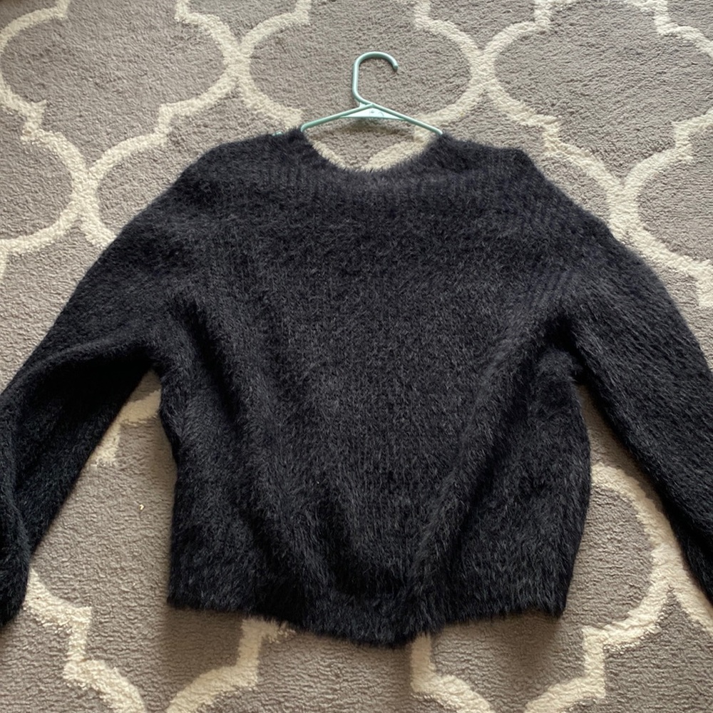 Black Fuzzy Impeccable Pig Sweater